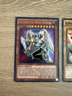 Yugioh Valkyrion the Magna Warrior Set 4 Card YGLD Magnet Alpha Beta Gamma - Image 2