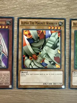 Yugioh Valkyrion the Magna Warrior Set 4 Card YGLD Magnet Alpha Beta Gamma - Image 3