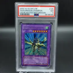 PSA 7 YU-GI-OH! Legend Blue Eyes White Dragon Gaia The Dragon Champion LOB-125 - Image 1