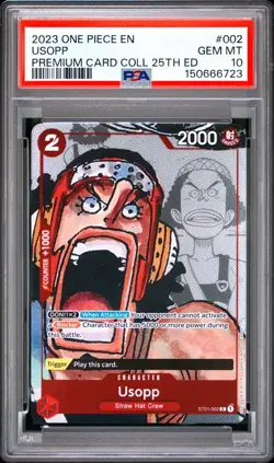 2023 ONE PIECE PREMIUM BANDAI COLLECTION 25TH EDITION #002 USOPP PSA 10 - Image 1