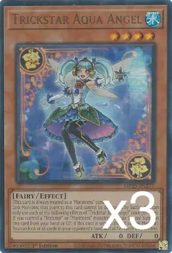 3X Yugioh Trickstar Aqua Angel MP25-EN277 Ultra Rare 1st Edition NM - Image 1