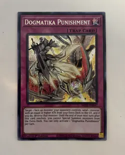 YuGiOh! Dogmatika Punishment - Secret Rare 1st Edition NM - MP21-EN147 - Image 1