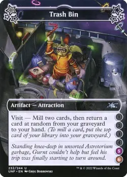FOIL Trash Bin Unfinity Magic MTG Artifact CARD 1x (232/244) - Image 1