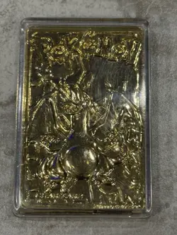 Pokemon 23K Gold Plated CHARIZARD Trading Card 1999 Burger King Limited Edition - Image 1