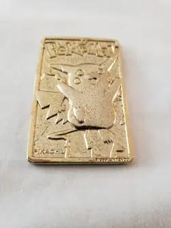 Vintage 1999 Burger King Pokemon 23K Gold Plated Trading Card Pikachu No Box - Image 1