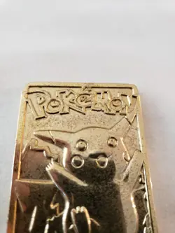 Vintage 1999 Burger King Pokemon 23K Gold Plated Trading Card Pikachu No Box - Image 3
