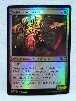 Wildfire Wickerfolk 0239 Foil Duskmourn: House of Horror Magic: The Gathering - Image 1