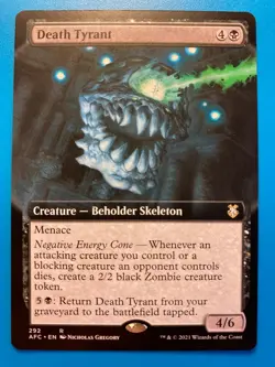 MTG 1x EXTENDED ART Death Tyrant # 292 Adventures in the Forgotten Magic x1 NM - Image 1