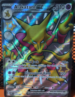 Pokemon TCG Alakazam ex 215/091 SV Paldean Fates Secret Rare Holo English - Image 1