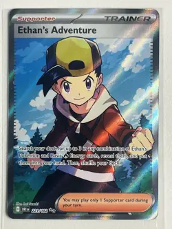 Pokemon TCG Ethan's Adventure Full Art Holo 221/182 EN - Image 1