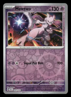 Mewtwo 59/142 UC Stellar Crown Reverse Holo NM/M Pokemon - Image 1