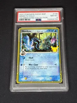 2021 Pokemon 25th Anv Celebrations #136 Mimikyu PSA 8 - Image 1
