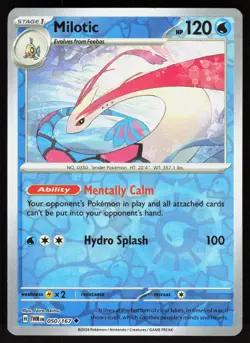 Milotic 050/167 Uncommon Twilight Masquerade Pokemon Reverse Holo Near Mint - Image 1