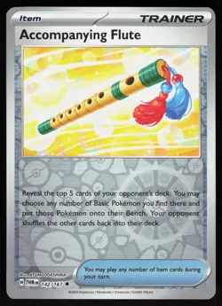 Accompanying Flute 142/167 Uncommon Twilight Masquerade Pokemon Reverse Holo NM - Image 1
