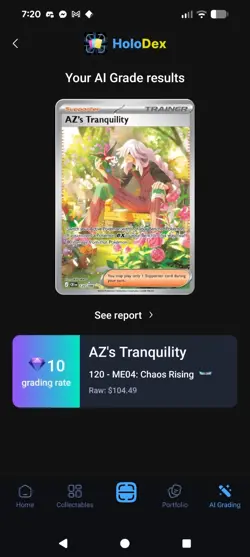 AZ's Tranquility 120/86 SIR Rare Pokemon Chaos Rising NM - Gem Mint Rating 10 - Image 3