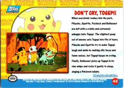 Don't Cry, Togepi! #43 Topps The First Movie (Blue Logo) Pokemon LP - Image 2
