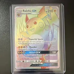 Pokemon Raichu GX 75/73 Shining Legends Secret Rare Full Art Holo Electric - Image 1