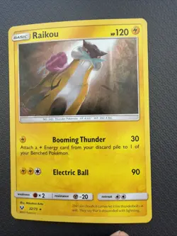 Raikou 32/73 Shining Legends Cracked Ice Holo Rare Pokemon TCG - Image 1