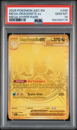 2026 POKEMON ASC EN-ASCENDED HEROES MEGA HYPER RARE MEGA DRAGONITE EX PSA 10 GEM - Image 1