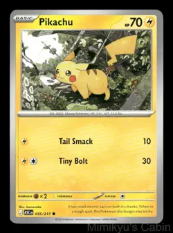 PIKACHU 055/217 COMMON ASCENDED HEROES POKEMON NM/M - Image 1