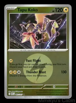 TAPU KOKO (ENERGY SYMBOL PATTERN) 067/217 RARE ASCENDED HEROES POKEMON NM/M - Image 1