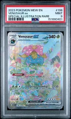 Venusaur Ex Pokemon Mew En-151 198 NM PSA 9 - Image 1