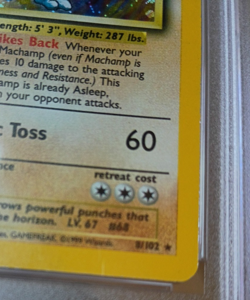 Pokemon TCG Base Set Machamp 8/102 "1st Edition" PSA 6; CD-ROM, Rookie Card - Image 5
