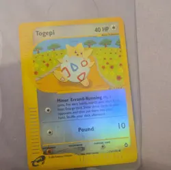 Pokemon TCG Aquapolis Togepi 114/147 Reverse Holo 40 HP Basic Common English - Image 1