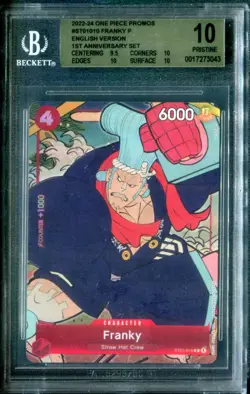 BGS 10 2024 One Piece Card Game Promo ST01010 Franky English 1st Anniversary Set - Image 2