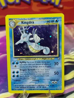 Pokemon TCG Kingdra Neo Genesis Unlimited Holo Rare Card #08/111 English LP - Image 1