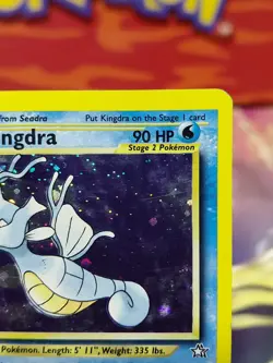 Pokemon TCG Kingdra Neo Genesis Unlimited Holo Rare Card #08/111 English LP - Image 4