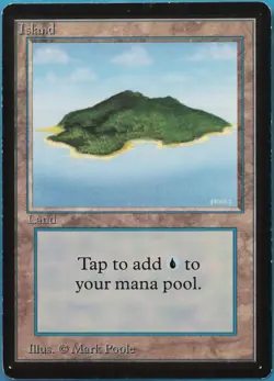 Island (B Light Purple) Beta HEAVILY PLD Basic Land CARD (516735) ABUGames - Image 1