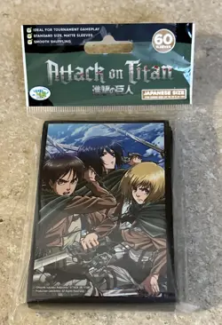 Attack on Titan Battle Trio TCG Card Sleeves, 60 Count, Standard Size, New! - Image 1