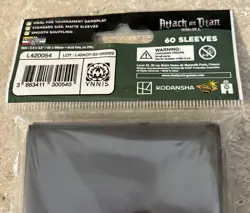 Attack on Titan Battle Trio TCG Card Sleeves, 60 Count, Standard Size, New! - Image 4