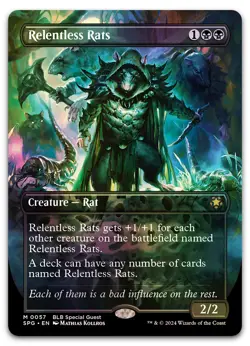 Relentless Rats (Borderless) #57 (Foil) (NM) Special Guests SPG Magic MTG - Image 1
