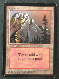 MTG Beta Edition Mountain (A) HP - Image 1
