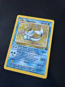 Pokemon TCG Vaporeon Holo Rare Card Jungle, 12/64 - Image 4