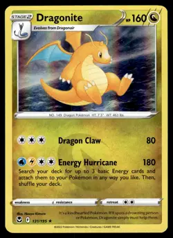 Dragonite 131/195 Rare Silver Tempest Pokemon Holo Near Mint - Image 1