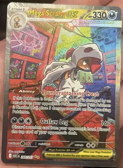 Pokemon Ascended Heroes Mega Scrafty Ex SIR #285 NM-Mint (Gradable) - Image 2