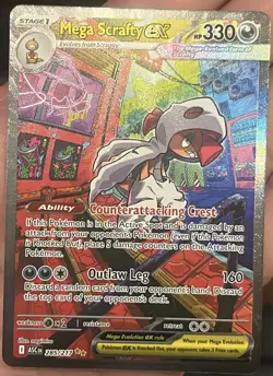 Pokemon Ascended Heroes Mega Scrafty Ex SIR #285 NM-Mint (Gradable) - Image 3