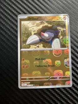 Pokemon Drilbur 045/086 Black Bolt Holo Master Ball Pattern - Image 1