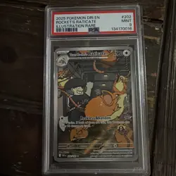 Pokemon Team Rocket's Raticate Destined Rivals Illustration Rare Holo PSA 9 202… - Image 1