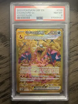 Charizard ex PSA 8 228/197 SV03 Obsidian Flames Holo Hyper Rare 330 HP - Image 1