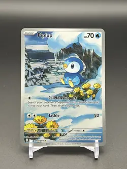 Pokemon TCG Piplup 098/094 Me02 Phantasmal Flames Full Art Holo 70HP EN 2025 - Image 1