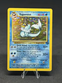 Pokemon Vaporeon 12/64 Jungle Holo - Image 1