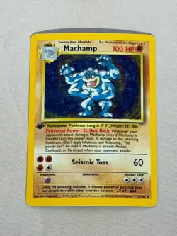 Pokemon First Edition Machamp Base Set 8/102 - Image 1