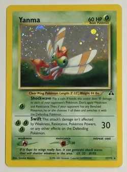 Pokemon Yanma 17/75 Holo Rare Neo Discovery WOTC 2001 Vintage - Image 1