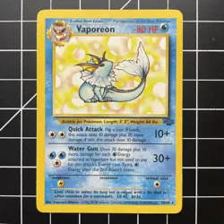 Vaporeon 28/64 Jungle Rare Non-Holo Pokemon TCG MP - Image 1