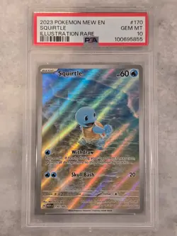 Pokemon Squirtle 170/165 Sv: Scarlet & Violet 151 Illustration Rare Holo PSA 10 - Image 1