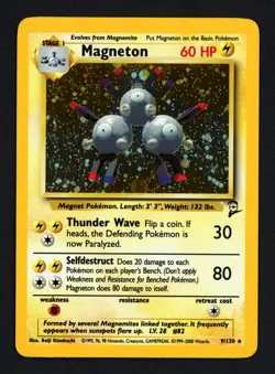 Magneton 9/130 Base Set 2 Holo Rare Pokemon TCG - Image 1